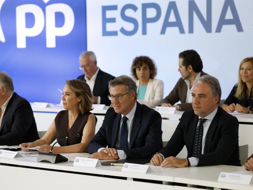 Alberto Núñez Feijóo durante el Comité Ejecutivo Nacional del PP.