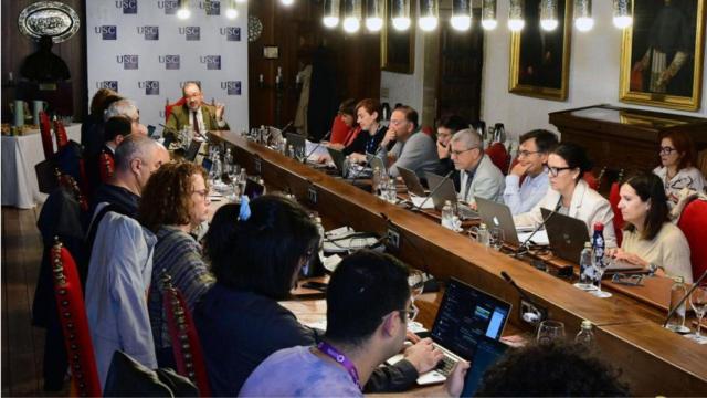 El Consello de Goberno de la USC, este miércoles.