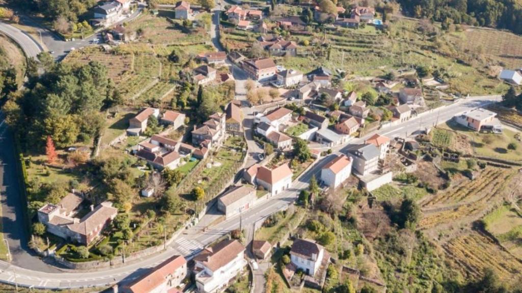 A Cañiza a vista de pájaro