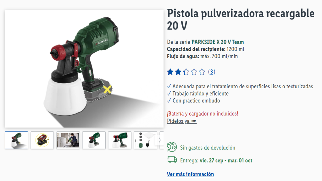 Pistola pulverizadora.