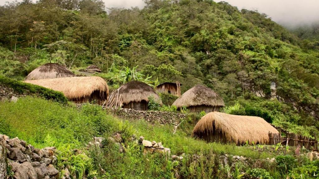 Poblado rural de Papúa Nueva Guinea.