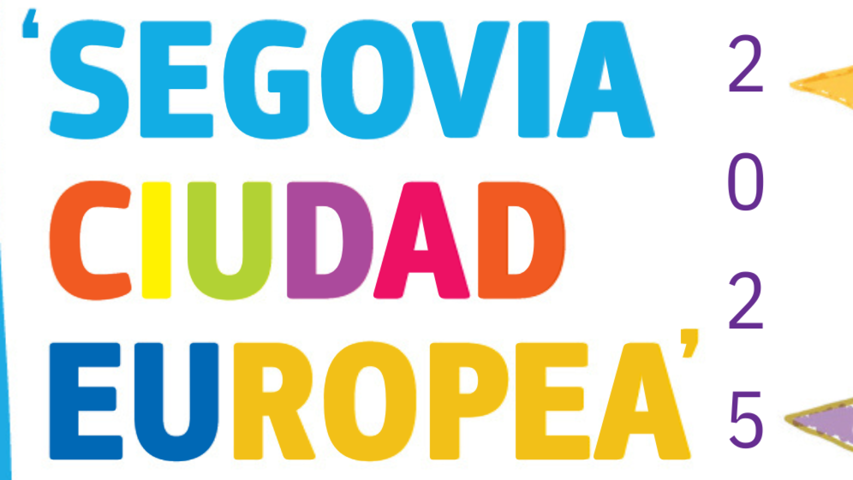 Cartel del concurso de dinujo de Segovia “Segovia ciudad europea”.