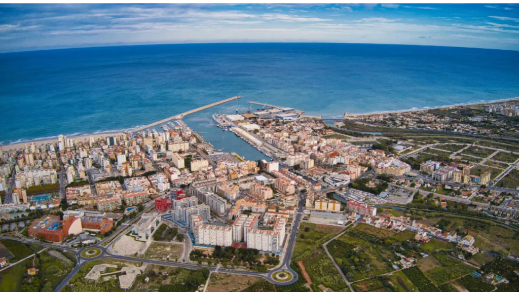 Una vista panorámica de Gandía (Valencia).