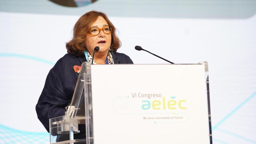 Marina Serrano, presidenta de Aelec, en el discurso inaugural del VI Congreso.