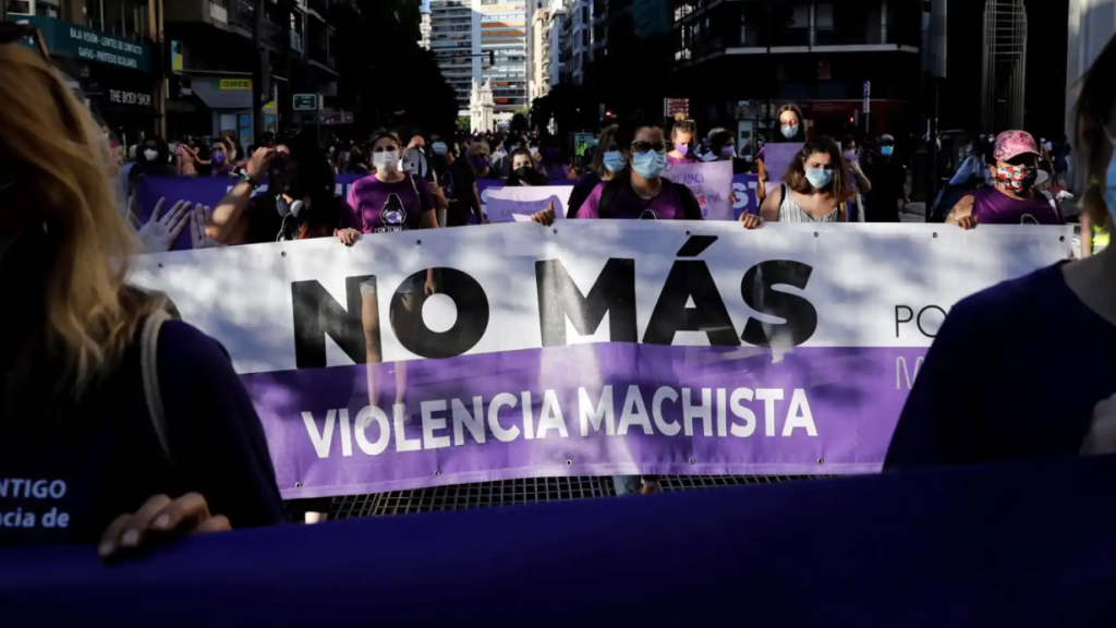 Imagen de archivo de una manifestación feminista en Valencia.