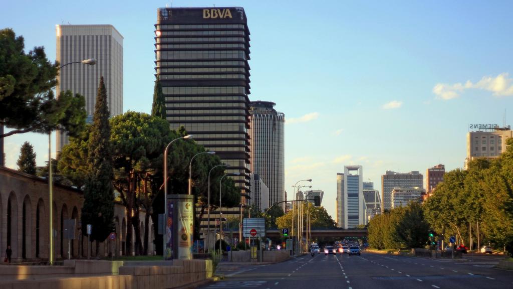 Paseo de la Castellana, en Madrid.