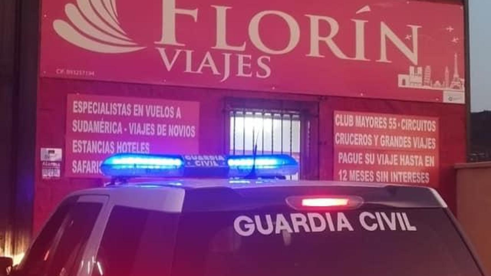 Una imagen de la Guardia Civil en la nave de Florín.