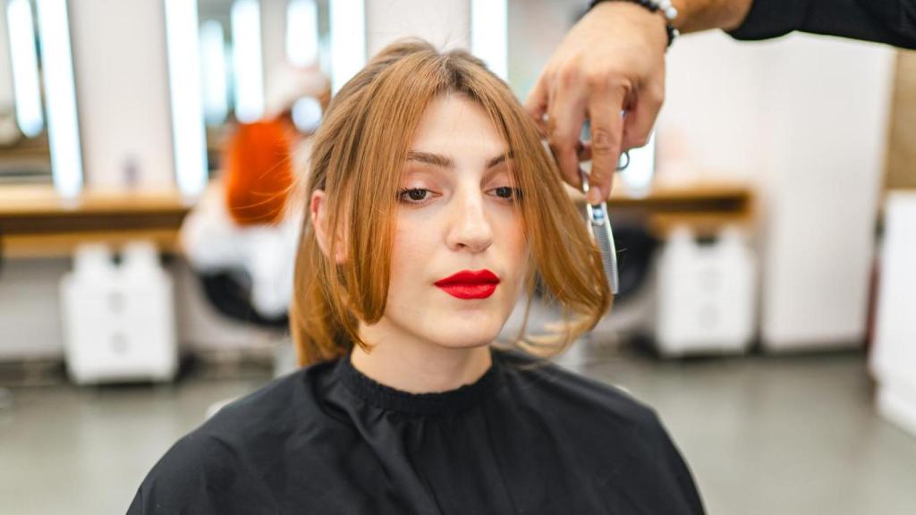 Mujer en la peluquería.