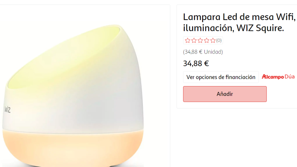 Lámpara LED.