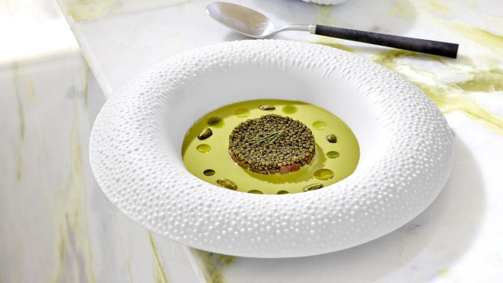 Tartar de atún rojo y pistacho de Milésimé.