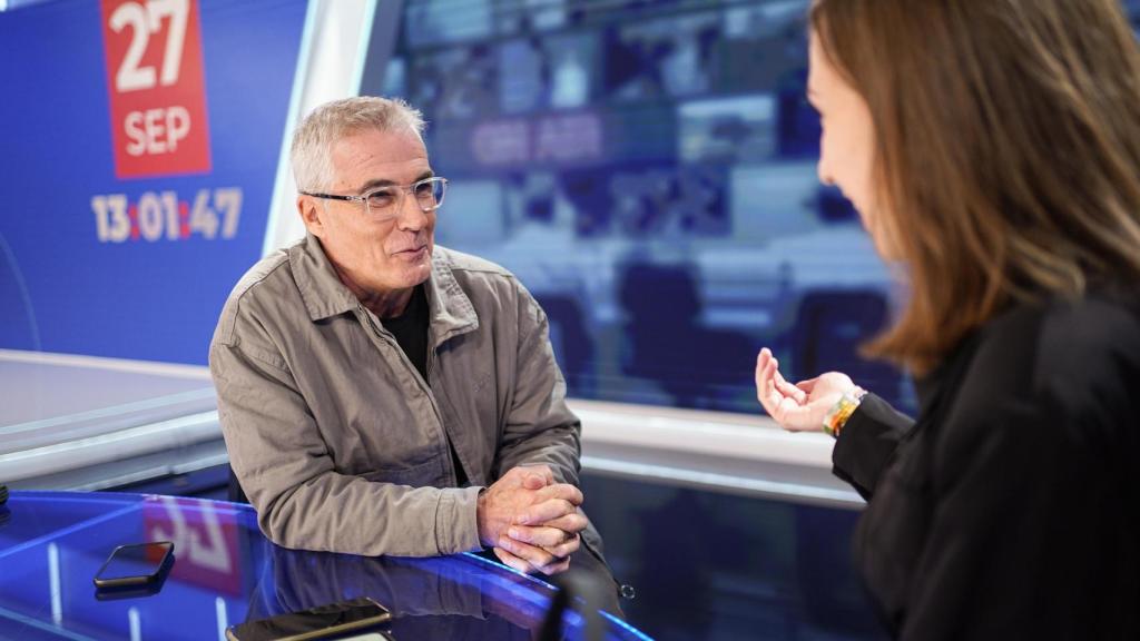 El presentador David Cantero durante la entrevista con EL ESPAÑOL.