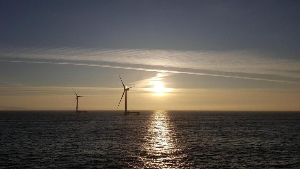 Parque eólico flotante de Ocean Winds en Portugal, el WindFloat Atlantic.