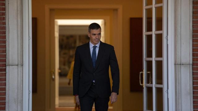 El presidente del Gobierno, Pedro Sánchez, en el Palacio de la Moncloa.