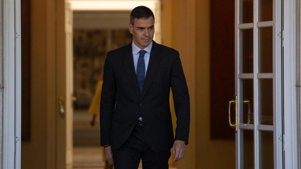 El presidente del Gobierno, Pedro Sánchez, en el Palacio de la Moncloa.