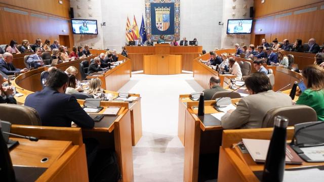 El pleno de las Cortes de Aragón, este viernes.