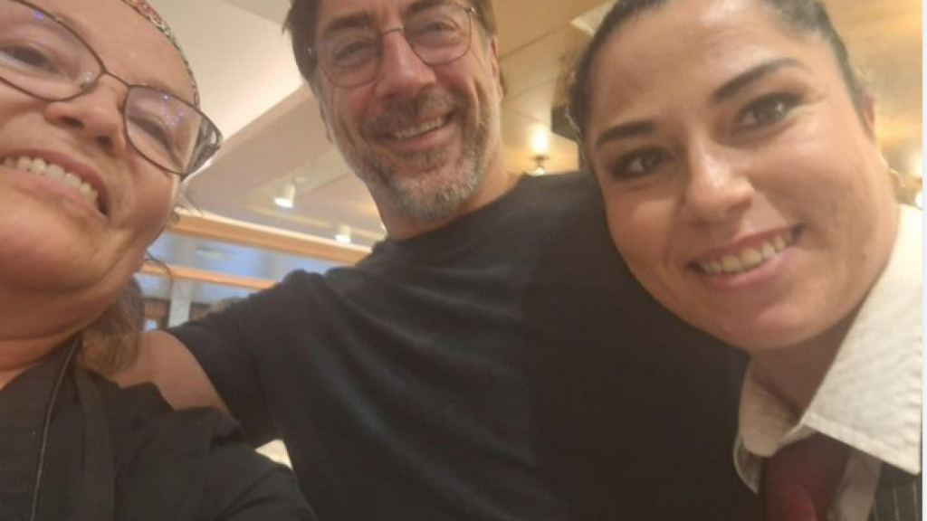 Bardem en un restaurante de Burgos