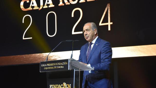 Cipriano García durante su discurso en los premios de la Fundación Caja Rural