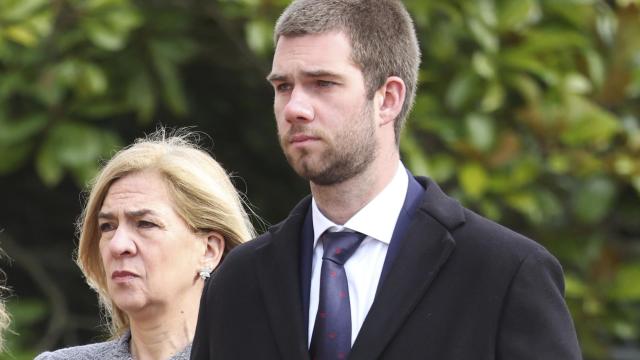 Juan Urdangarin y la infanta Cristina en la misa de Constantino de Grecia.