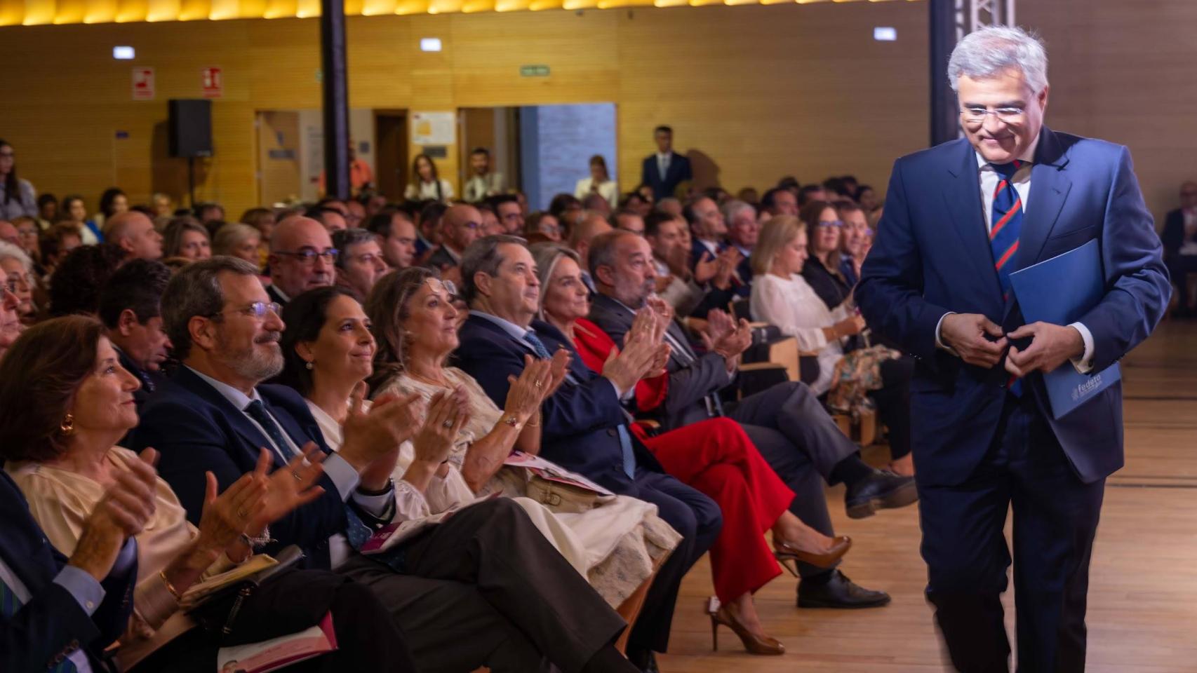 El presidente de Fedeto, Javier de Antonio Arribas, en un momento de la gala. Foto: Javier Longobardo.