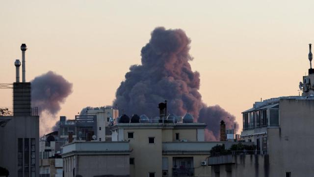 Bombardeos en Beirut, Líbano.