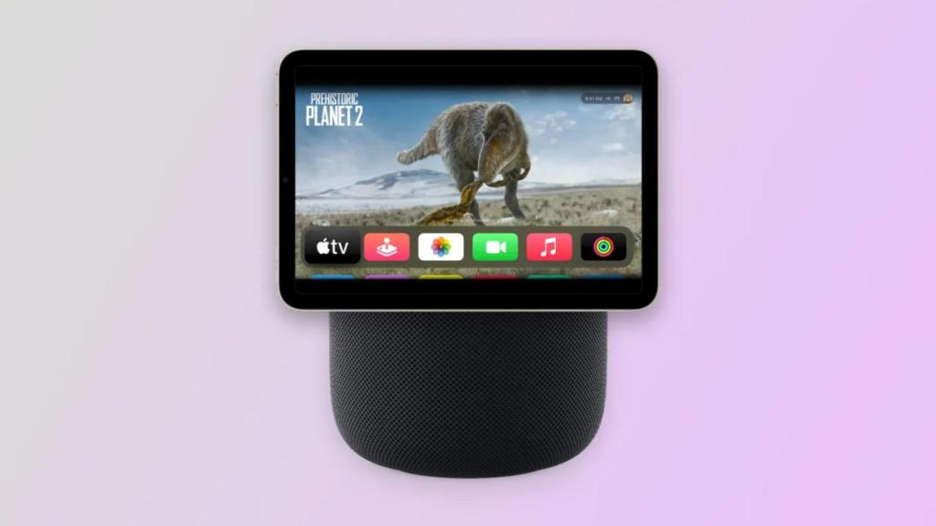 Concepto de HomePod con una pantalla.