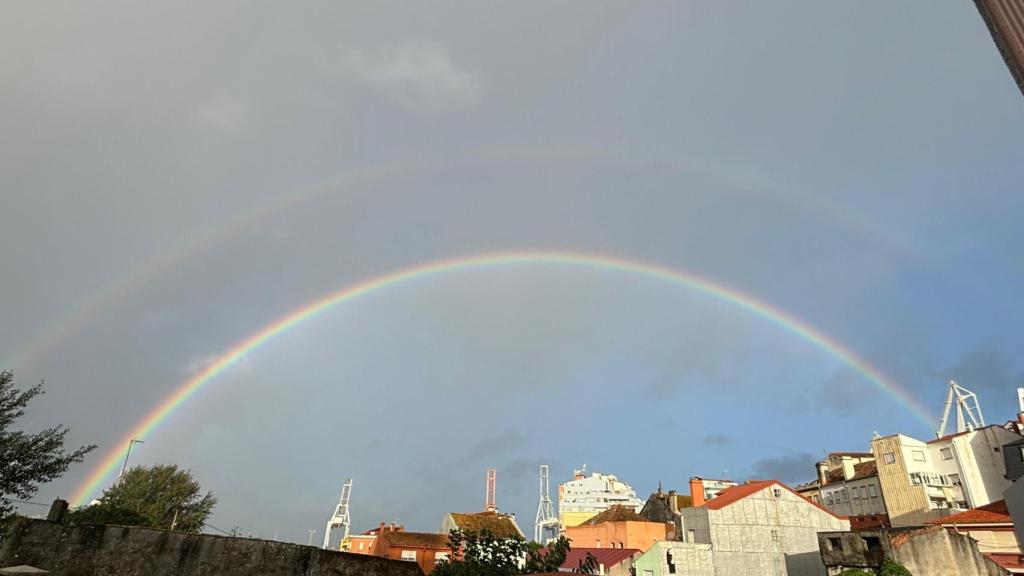 Doble arco iris en Vigo