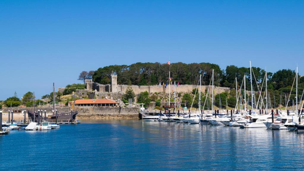 Vista panorámica del parador de Baiona