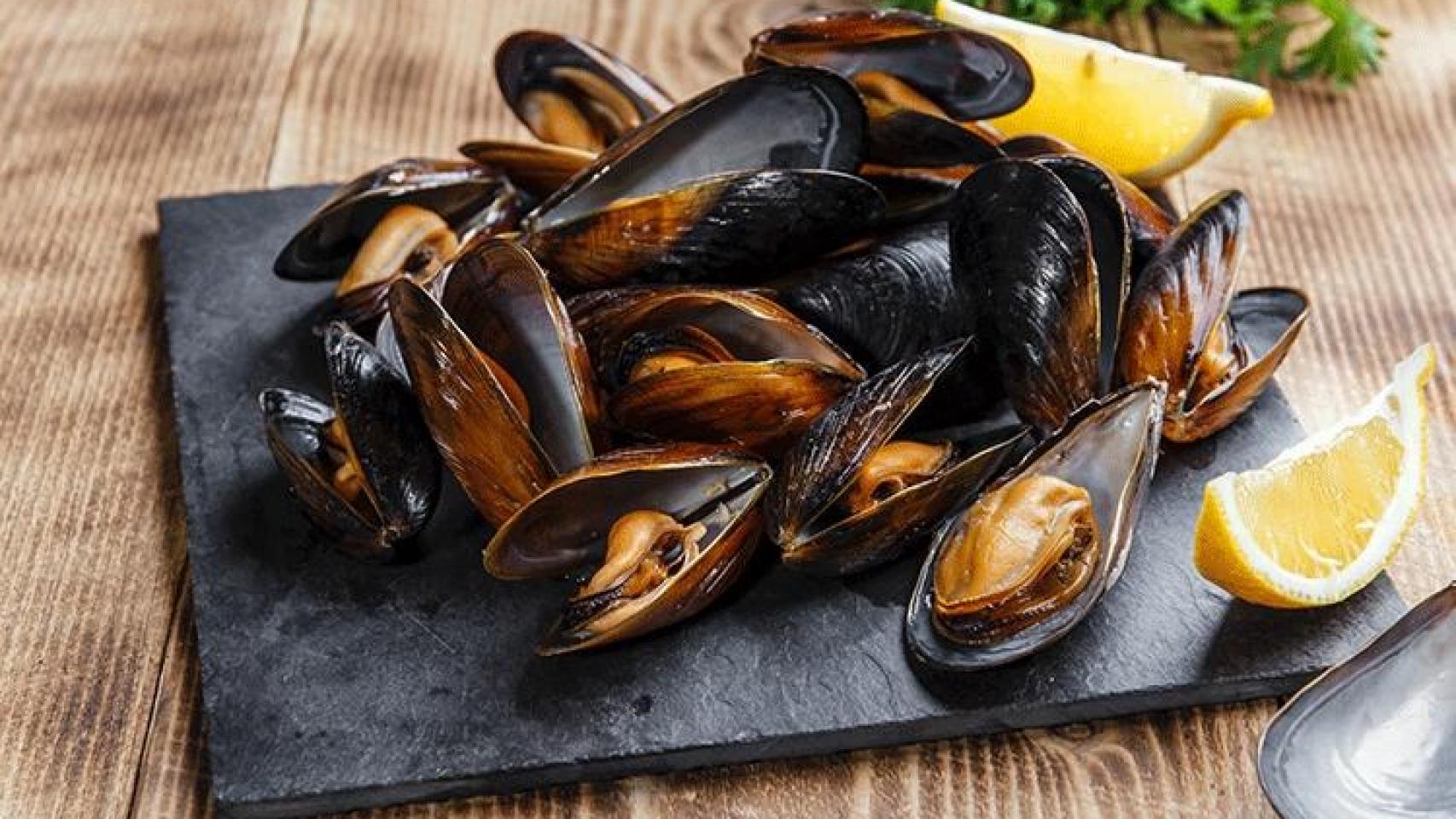 Mejillones al vapor. Consum