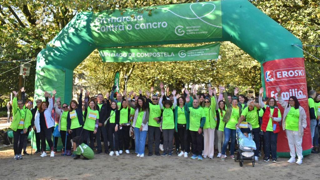 Marcha contra o Cancro en Santiago.