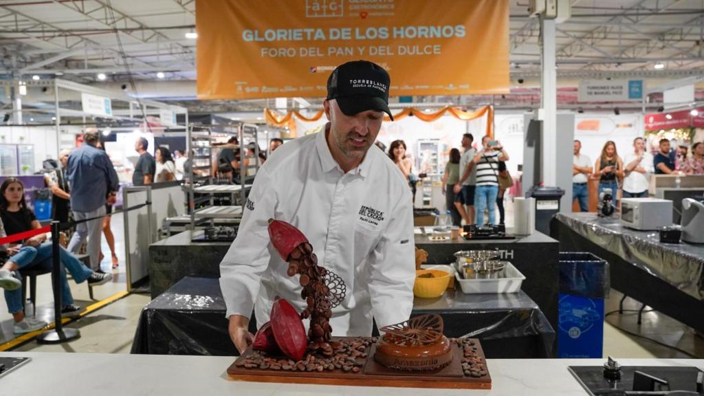 La tarta de chocolate ganadora de Pachi Larrea Pastelería y Panadería en Castelldefels, Barcelona.