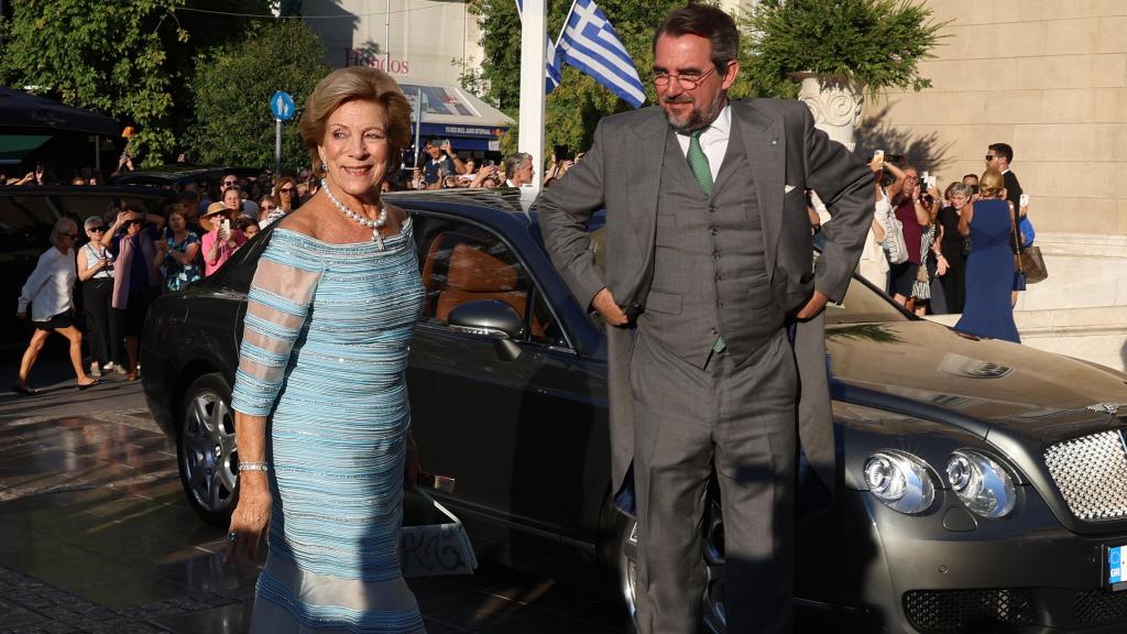 Ana María de Dinamarca y su hijo, Nicolás de Grecia.