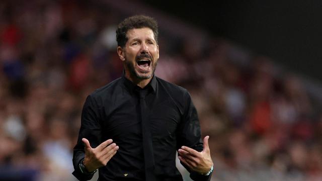 Simeone, durante el partido contra el Girona en el Metropolitano.