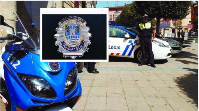 Imagen de la placa de la Policía Local de Miranda