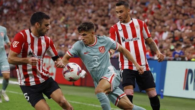 Giuliano Simeone, durante el partido de esta temporada entre Athletic Club y Atlético de Madrid.