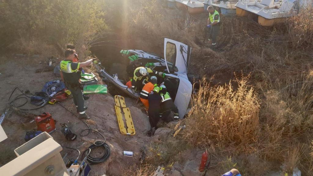 Imagen del accidente mortal ocurrido este domingo en Campillos.