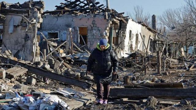 Ataque ucraniano con drones en Makiivka, región de Donetsk. Imagen de achivo.