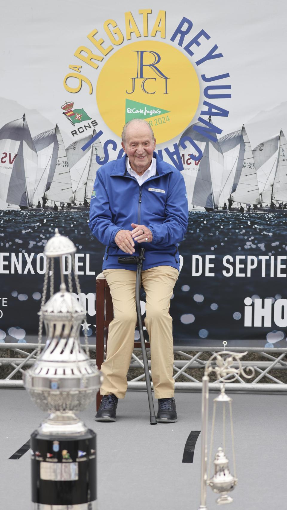 Juan Carlos, sonriente minutos antes de recibir el premio.