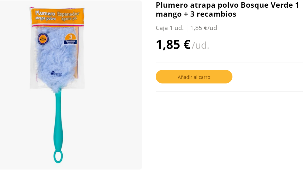 Plumero atrapa polvo.