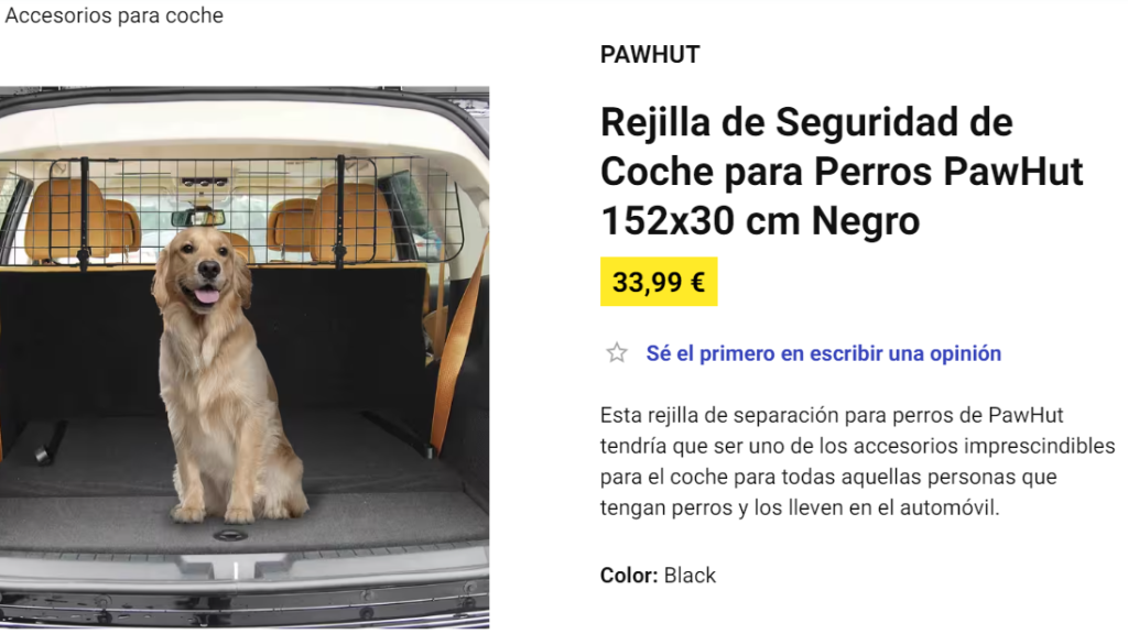 Rejilla de seguridad de coche.