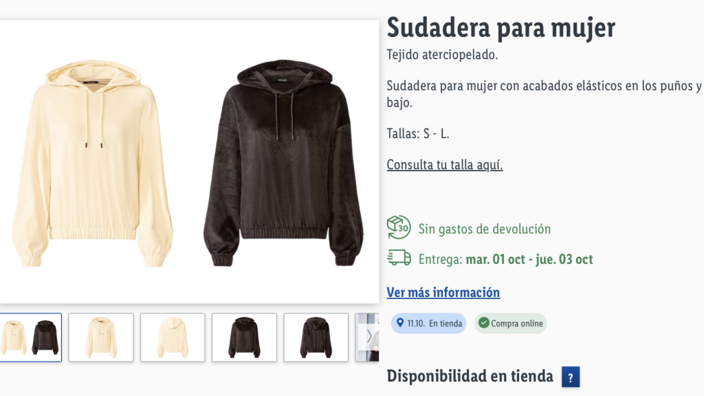 Sudadera para mujer.