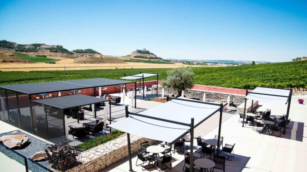 Terraza del restaurante Ambivium, Peñafiel.