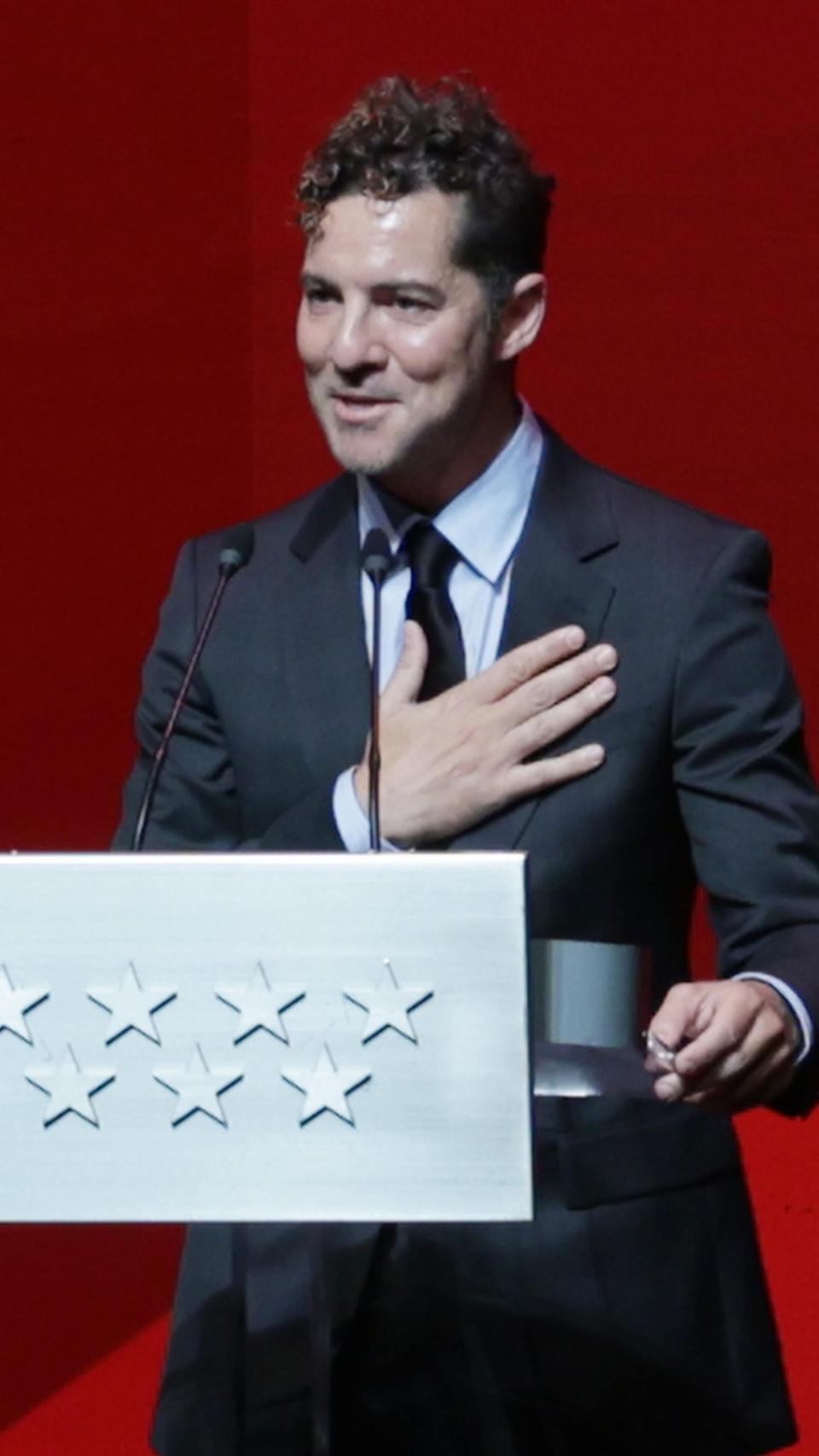 David Bisbal, durante su discurso tras recibir el premio.