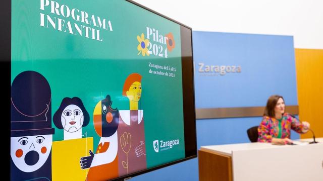 La consejera de Cultura, Educación y Turismo del Ayuntamiento de Zaragoza, Sara Fernández, en la presentación de la programación infantil.