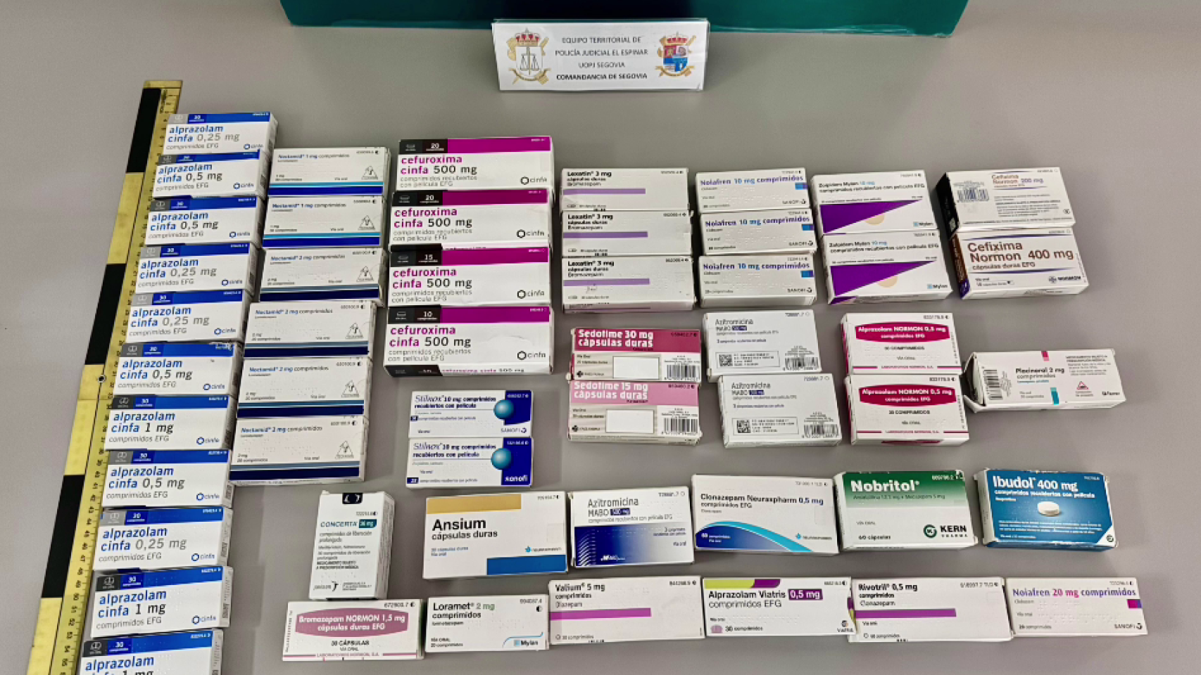 Fármacos robados en la provincia de Segovia por los dos hombres detenidos
