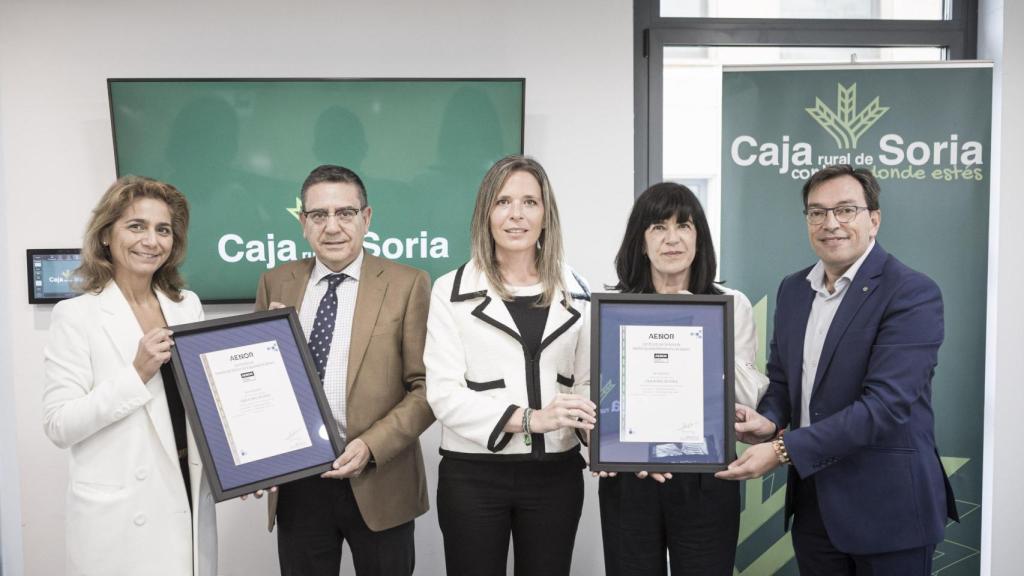 Caja Rural de Soria, la primera empresa de Castilla y León en recibir la certificación Aenor de Igualdad de Género