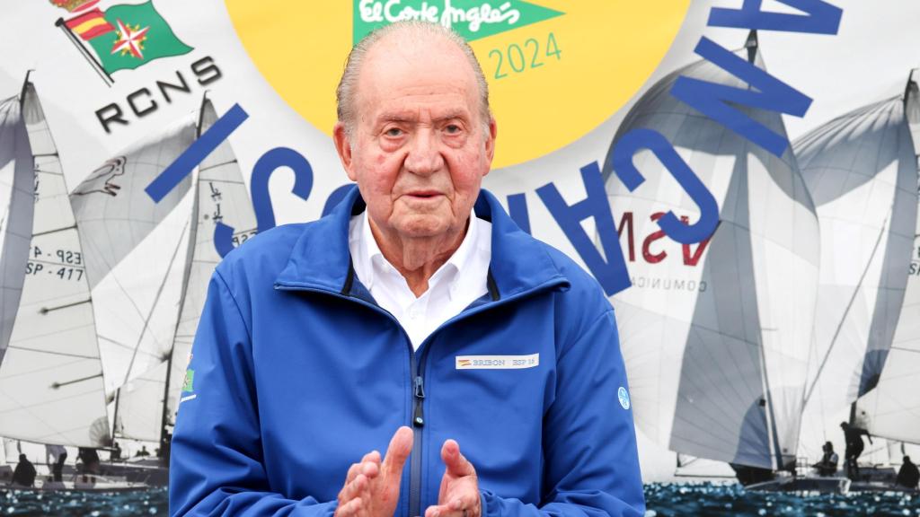 El emérito Juan Carlos, este pasado domingo, 29 de septiembre, en Sanxenxo.