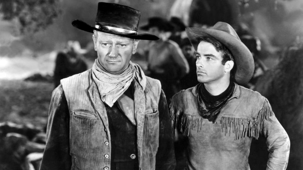 John Wayne y Montgomery Clift en 'Rio Rojo' (1948), película dirigida por Howard Hawks.