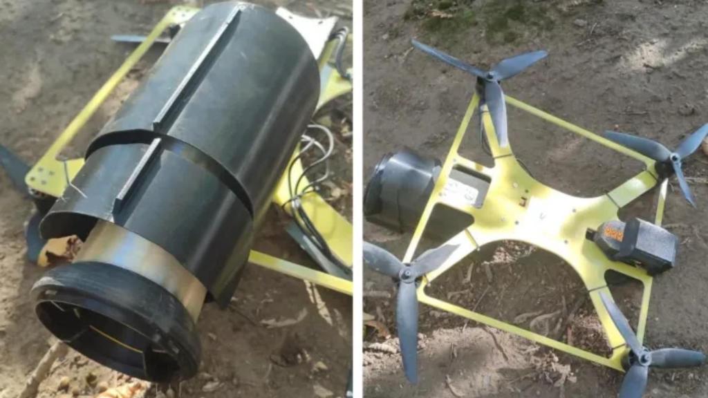 El dron kamikaze ruso guiado por fibra óptica.