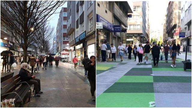 Calle Barcelona y calle Alcalde Marchesi en A Coruña