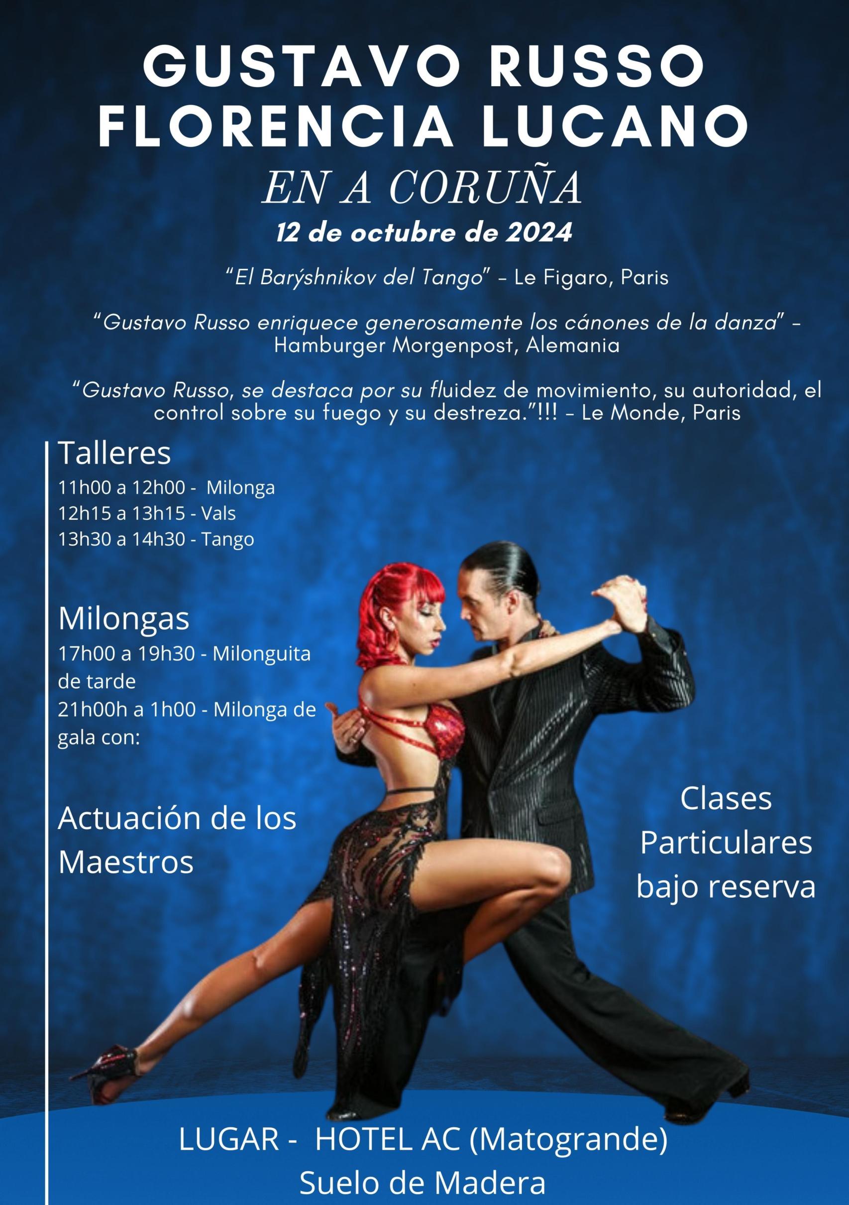 Cartel clases de tango